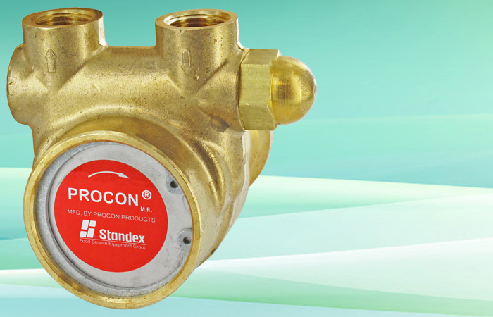 NSF Procon Pump Brass w/ 1143-2 Plastic Coupling 100 GPH 3/8″ NPT – 150 PSI Relief Valve